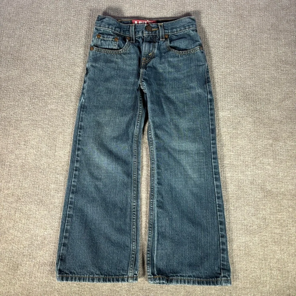Levis 527 Jeans Youth Boys 24x22 Bootcut Slim Fit Blue Denim Faded Western Y2K